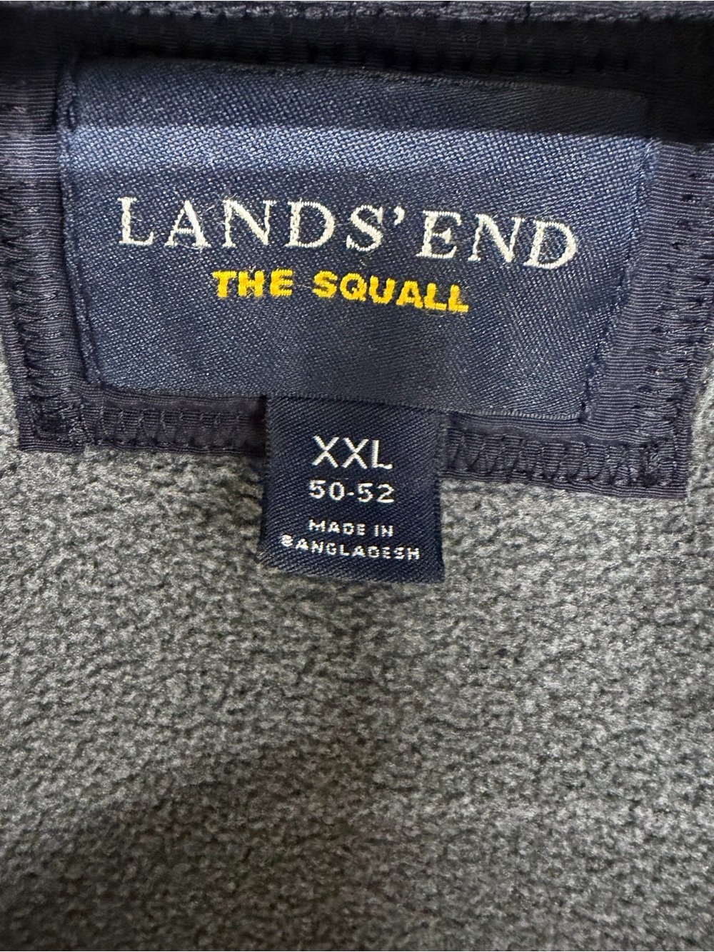 Lands’ End The Squall Parka Men’s XXL Navy Waterproof Fleece Lined Winter Jacket - Picture 9 of 11